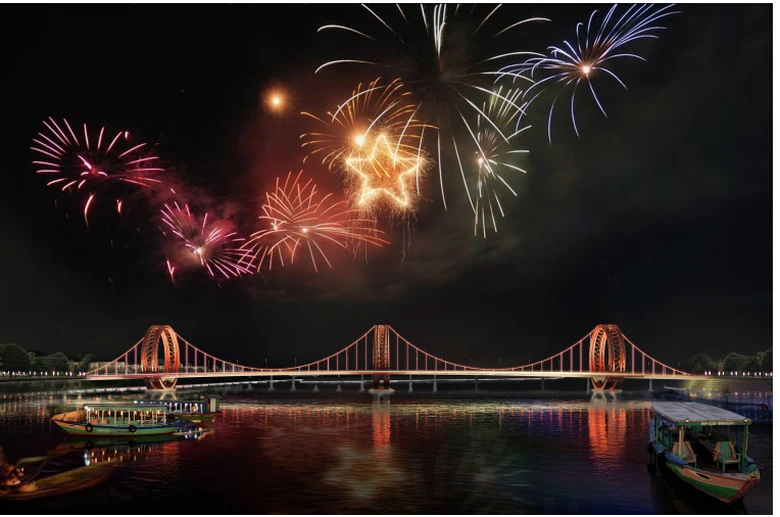 Cầu hơn 2.200 tỷ ở Quảng Ng&atilde;i x&acirc;y dựng theo phương &aacute;n kiến tr&uacute;c "Dấu ấn s&ocirc;ng Tr&agrave;" - Ảnh 1.