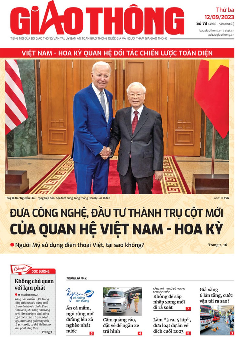 Tin mới nhất, hay nhất tr&ecirc;n B&aacute;o Giao th&ocirc;ng ng&agrave;y 12/9/2023 - Ảnh 1.