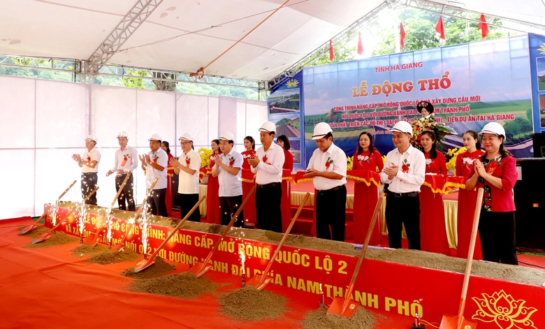 H&agrave; Giang: Động thổ c&ocirc;ng tr&igrave;nh n&acirc;ng cấp, mở rộng quốc lộ 2 v&agrave; x&acirc;y dựng cầu mới  - Ảnh 3.