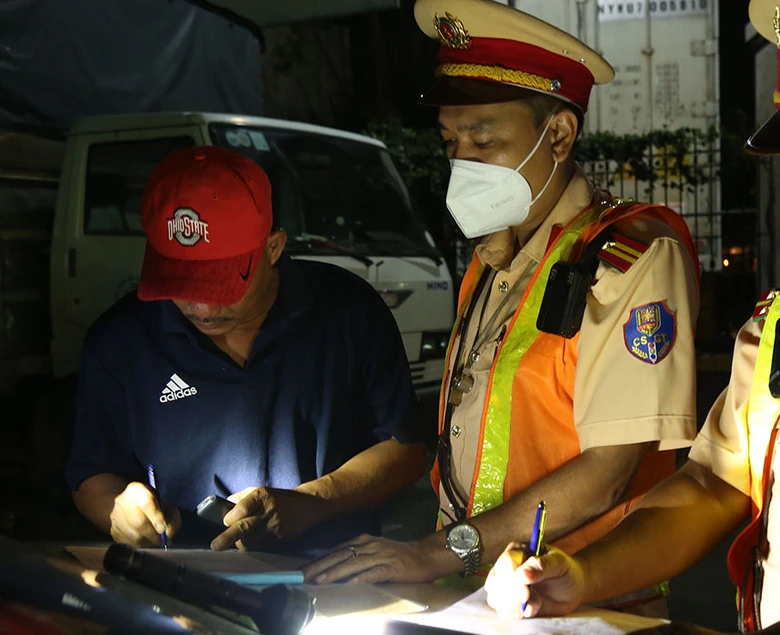 Đội trưởng CSGT ở Tiền Giang vi phạm nồng độ cồn - Ảnh 1.