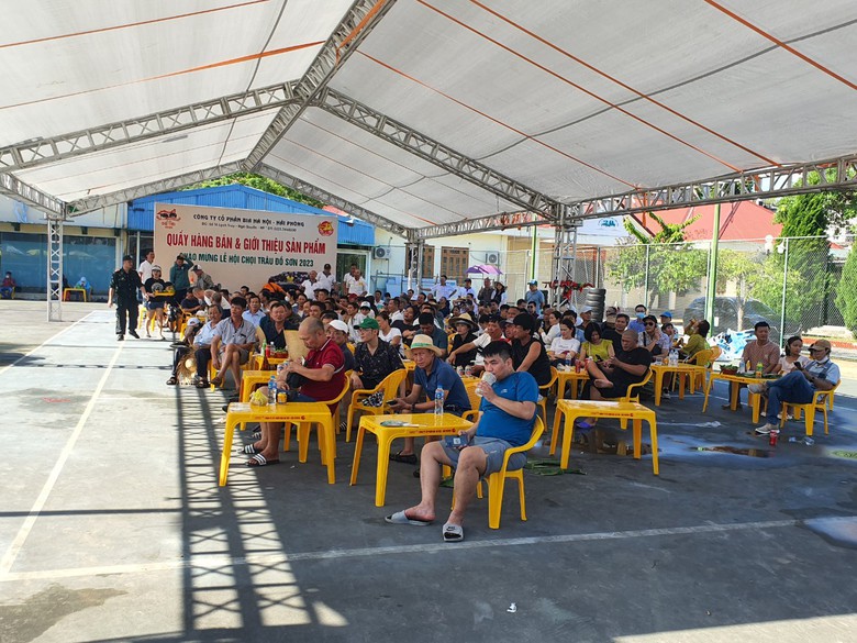 Hải Ph&ograve;ng: H&agrave;ng vạn du kh&aacute;ch chen ch&acirc;n nhau về xem lễn hội chọi tr&acirc;u Đồ Sơn 2023  - Ảnh 10.