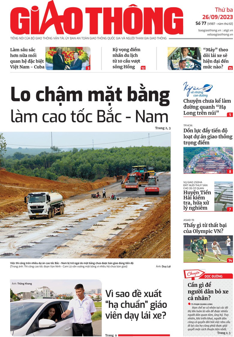 Tin mới nhất, hay nhất tr&ecirc;n B&aacute;o Giao th&ocirc;ng ng&agrave;y 26/9/2023 - Ảnh 1.