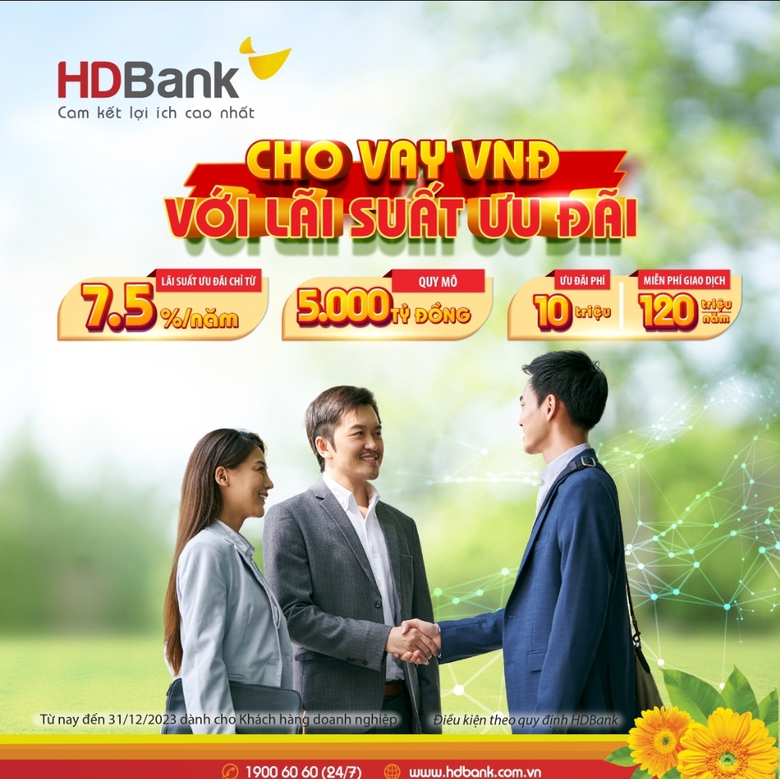HDBank bổ sung 5.000 tỷ đồng ưu đãi lãi suất cho vay doanh nghiệp - Ảnh 1. HDBank bổ sung 5.000 tỷ đồng ưu đãi lãi suất cho vay doanh nghiệp - Ảnh 1.