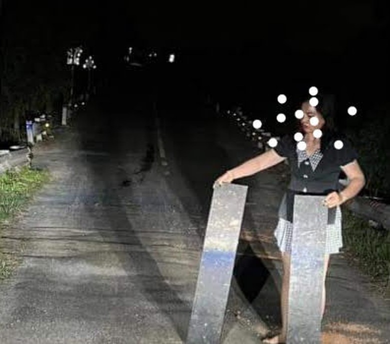 C&ocirc;ng an x&aacute;c minh hai "bẫy" ch&ocirc;ng đinh tr&ecirc;n đường tỉnh 818 Long An - Ảnh 1.