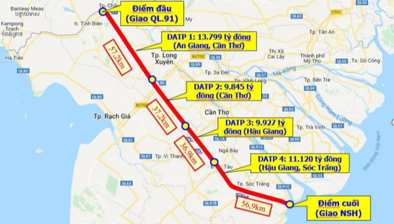 Một g&oacute;i thầu 2.058 tỷ thuộc cao tốc Ch&acirc;u Đốc - Cần Thơ - S&oacute;c Trăng đ&atilde; được chỉ định - Ảnh 1.