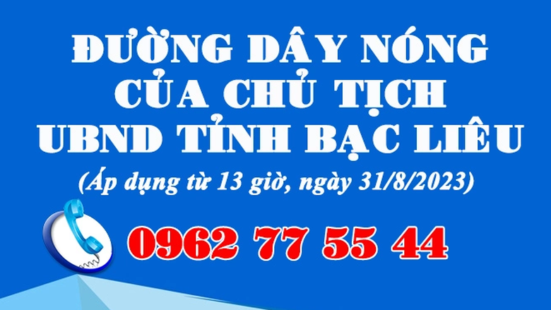 Đường d&acirc;y n&oacute;ng của Chủ tịch tỉnh Bạc Li&ecirc;u dịp nghỉ lễ Quốc kh&aacute;nh thế n&agrave;o? - Ảnh 1.
