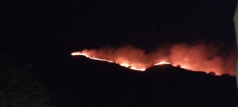 Ch&aacute;y ng&ugrave;n ngụt tr&ecirc;n n&uacute;i C&ocirc; Ti&ecirc;n khiến nhiều người d&acirc;n th&agrave;nh phố Nha Trang lo sợ- Ảnh 1.