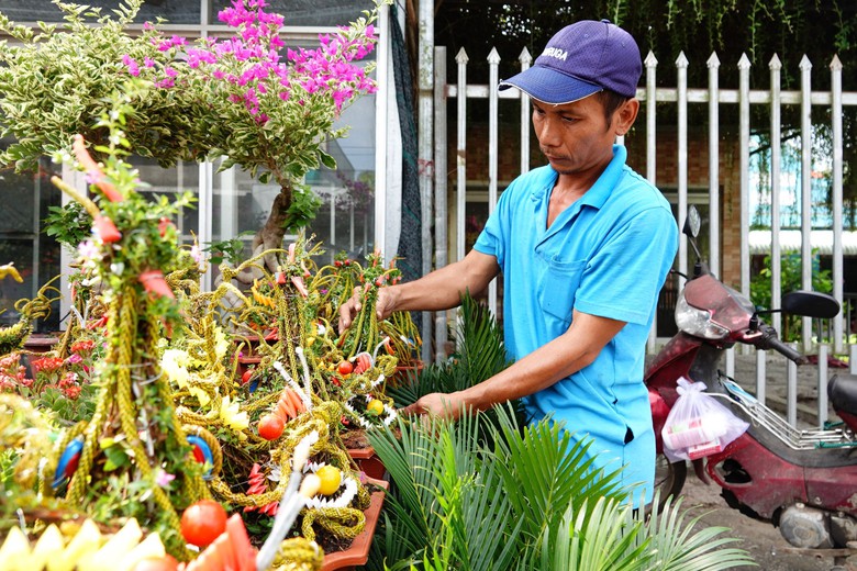 H&agrave;ng ngh&igrave;n chậu mai Cẩm T&uacute; h&igrave;nh long phụng gi&aacute; 150.000 đồng chờ kh&aacute;ch rước về đ&oacute;n Tết- Ảnh 5.
