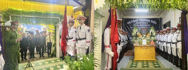Tiễn biệt trung t&aacute; c&ocirc;ng an hy sinh khi khống chế đối tượng chặn xe, đe dọa người đi đường- Ảnh 1.