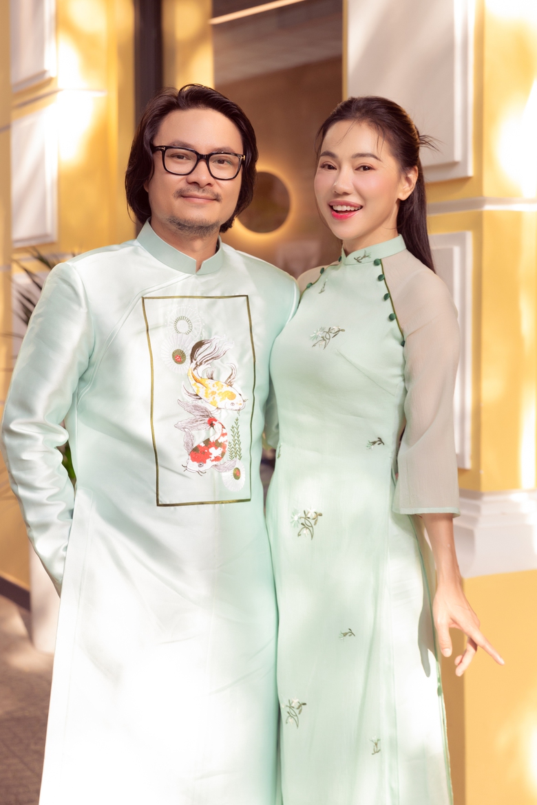 Cặp đ&ocirc;i "tr&ugrave;m hoa hậu" Kim Dung - Nhật Nam ngọt ng&agrave;o t&igrave;nh tứ khi xu&acirc;n về- Ảnh 1.