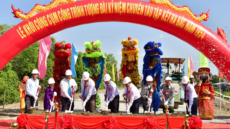 C&agrave; Mau: Khởi c&ocirc;ng x&acirc;y dựng cụm tượng đ&agrave;i kỷ niệm chuyến t&agrave;u tập kết ra Bắc năm 1954- Ảnh 2.