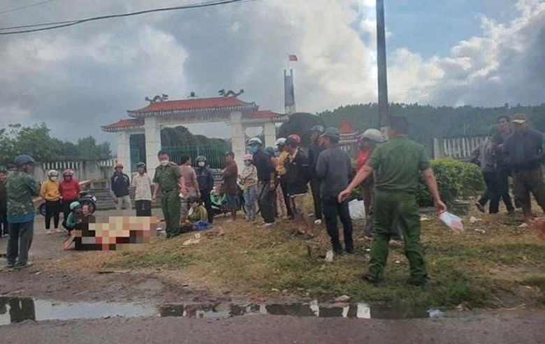 Hiện trường vụ tai nạn.