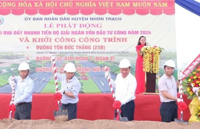 Nhơn Trạch khởi động đồng loạt ba dự &aacute;n giao th&ocirc;ng hơn 2.000 tỷ đồng- Ảnh 1.