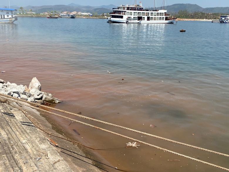 Thi c&ocirc;ng bờ k&egrave; cảng l&agrave;m đục ngầu một g&oacute;c vịnh Hạ Long- Ảnh 3.