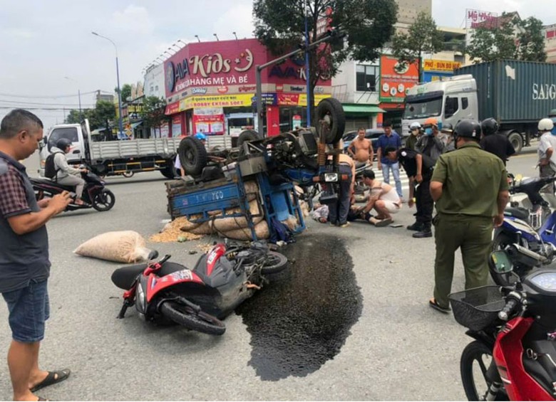 Hiện trường vụ tai nạn.