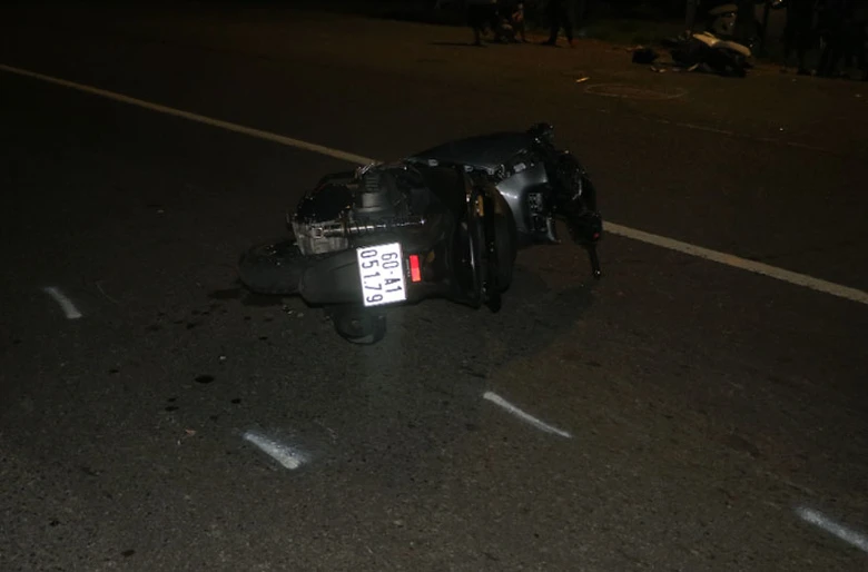 Hiện trường vụ va chạm khiến anh N.M.H tử vong trên QL51. Hiện trường vụ va chạm khiến anh N.M.H tử vong trên QL51.