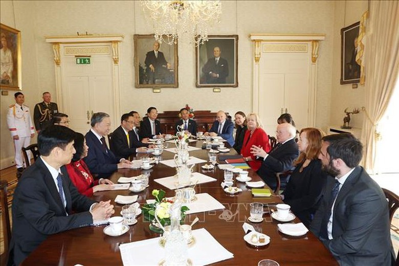 Tổng thống Ireland chủ tr&igrave; lễ đ&oacute;n ch&iacute;nh thức Tổng B&iacute; thư, Chủ tịch nước T&ocirc; L&acirc;m- Ảnh 4.