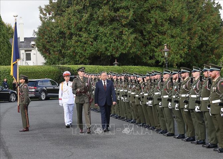 Tổng thống Ireland chủ tr&igrave; lễ đ&oacute;n ch&iacute;nh thức Tổng B&iacute; thư, Chủ tịch nước T&ocirc; L&acirc;m- Ảnh 1.