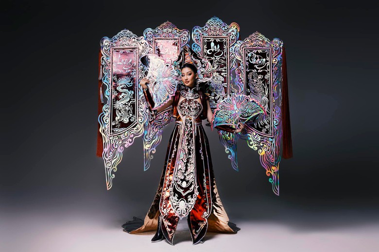 Hoa hậu Quế Anh tr&igrave;nh diễn trang phục d&acirc;n tộc tại Miss Grand International, v&agrave;o top 20- Ảnh 4.