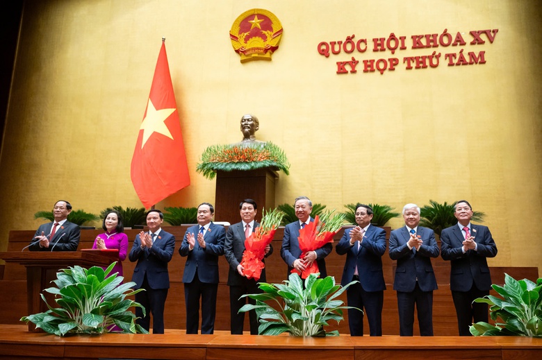 To&agrave;n cảnh lễ tuy&ecirc;n thệ nhậm chức của Chủ tịch nước Lương Cường- Ảnh 11.