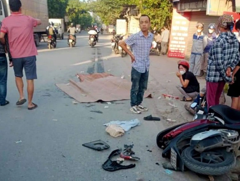 Hiện trường vụ tai nạn giao th&ocirc;ng.