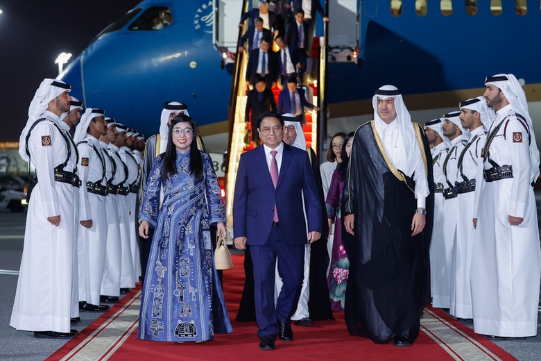 Thủ tướng Phạm Minh Ch&iacute;nh bắt đầu thăm ch&iacute;nh thức Qatar- Ảnh 3.
