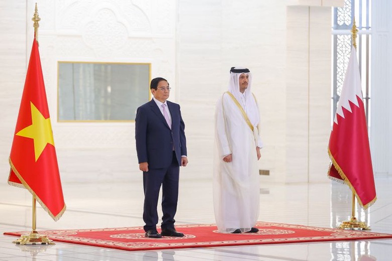 Qatar tổ chức trọng thể lễ đ&oacute;n ch&iacute;nh thức Thủ tướng Phạm Minh Ch&iacute;nh- Ảnh 2.