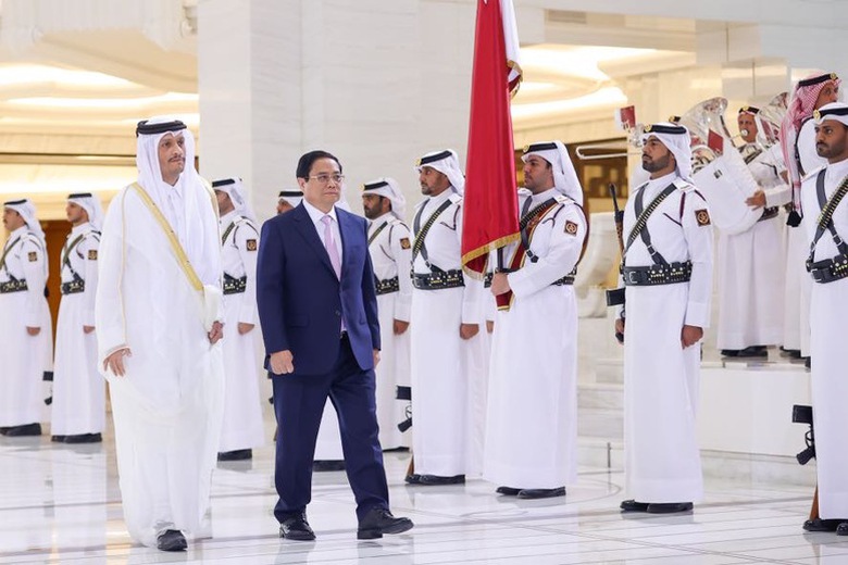 Qatar tổ chức trọng thể lễ đ&oacute;n ch&iacute;nh thức Thủ tướng Phạm Minh Ch&iacute;nh- Ảnh 3.