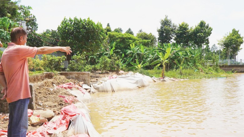 Đồng Th&aacute;p: C&ocirc;ng bố t&igrave;nh huống khẩn cấp sạt lở bờ s&ocirc;ng Tiền- Ảnh 2.