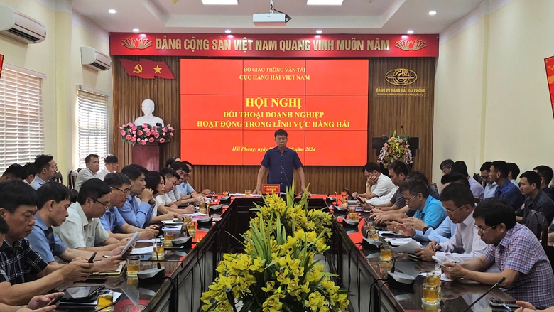 Hội nghị đối thoại với hơn 70 doanh nghiệp thuộc lĩnh vực h&agrave;ng hải v&agrave; cảng vụ miền Bắc- Ảnh 1.