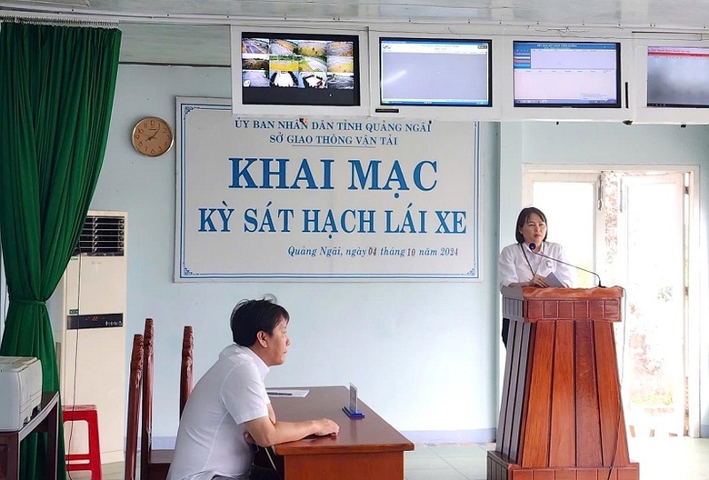 Quảng Ng&atilde;i: Ứng dụng c&ocirc;ng nghệ chống gian lận trong s&aacute;t hạch l&aacute;i xe- Ảnh 1.