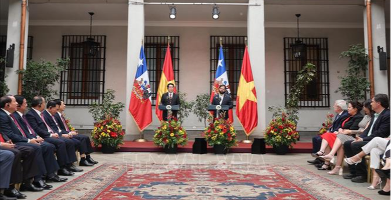 Chủ tịch nước Lương Cường hội đ&agrave;m với Tổng thống Chile- Ảnh 4.