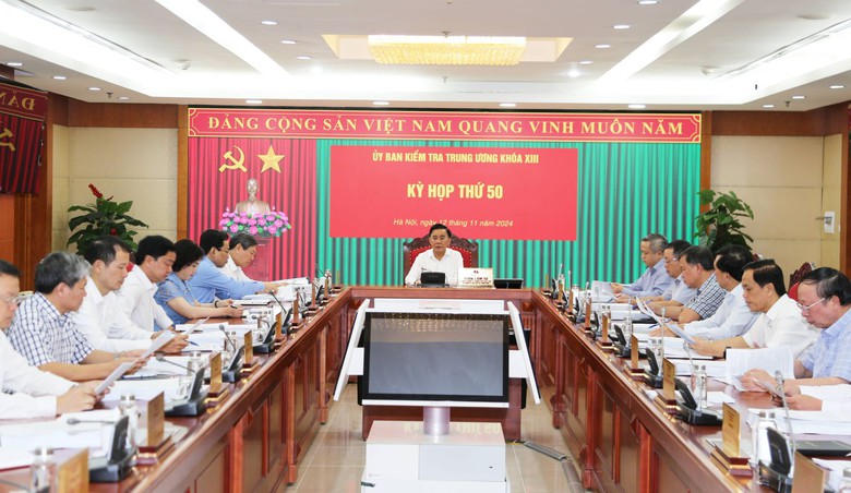 Ủy ban Kiểm tra Trung ương ra th&ocirc;ng c&aacute;o b&aacute;o ch&iacute; kỳ họp thứ 50- Ảnh 1.