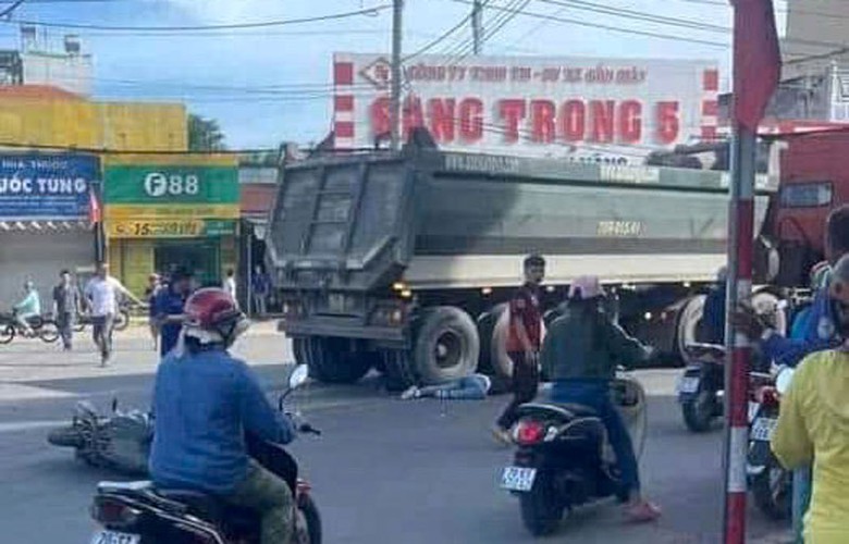 Hiện trường vụ tai nạn.