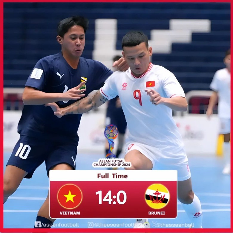 Futsal Đ&ocirc;ng Nam &Aacute; 2024: Hủy diệt Brunei, tuyển Việt Nam lấy v&eacute; v&agrave;o b&aacute;n kết - Ảnh 1.
