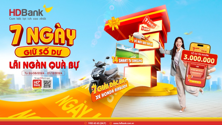 Giữ số dư từ 3 triệu đồng, nắm cơ hội tr&uacute;ng "xế xịn" tr&ecirc;n app HDBank- Ảnh 1.