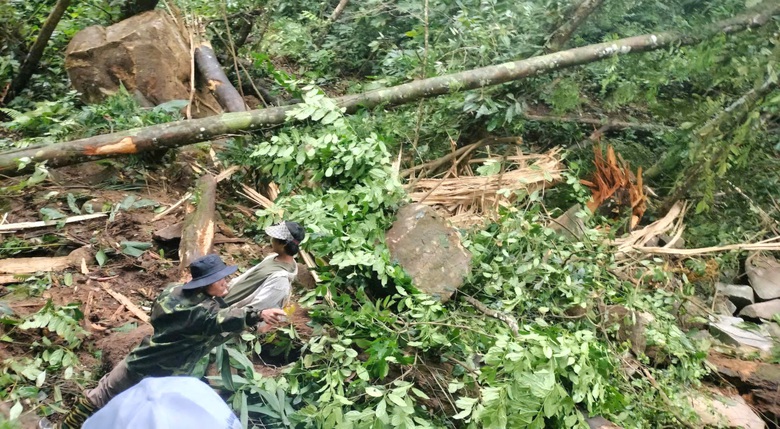 Đ&aacute; tảng lăn đe dọa ng&ocirc;i l&agrave;ng tại Quảng Nam sau động đất- Ảnh 3.