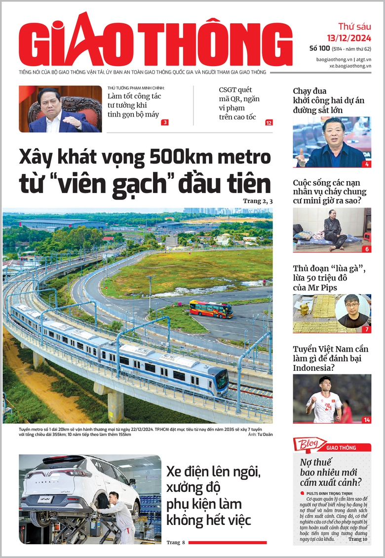 Tin mới nhất, hay nhất trên Báo Giao thông ngày 13/12/2024- Ảnh 1. Tin mới nhất, hay nhất trên Báo Giao thông ngày 13/12/2024- Ảnh 1.