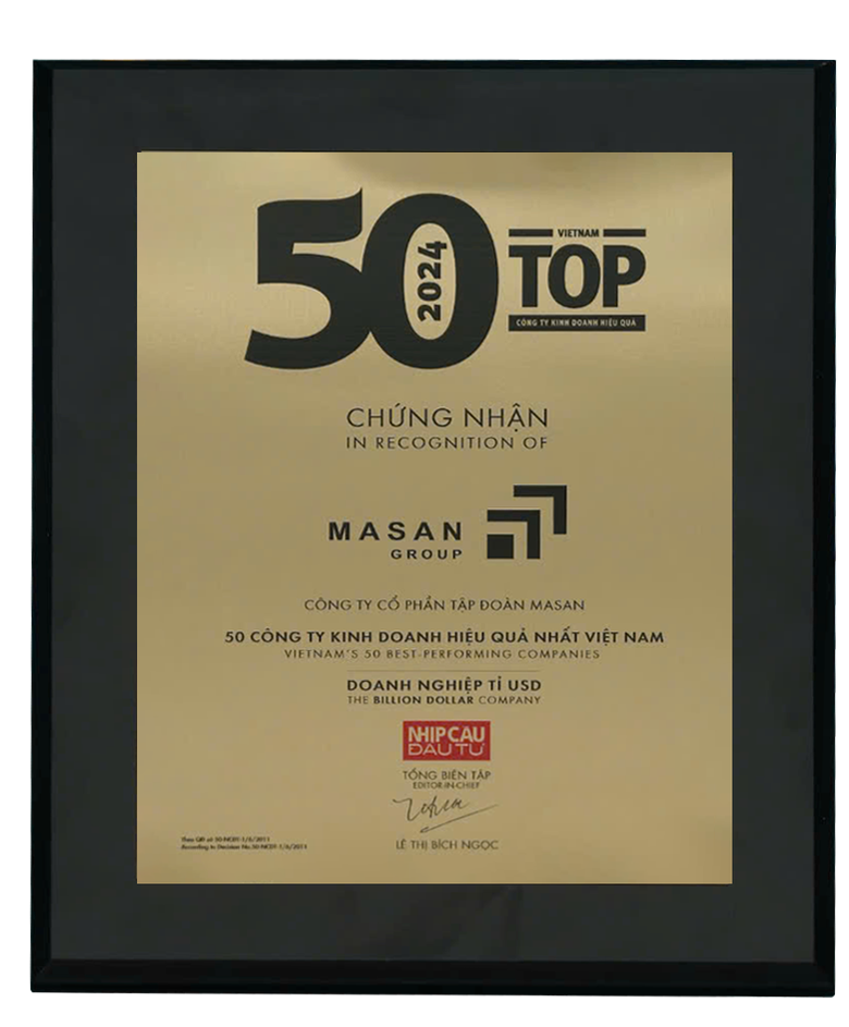 TOP 50 công ty kinh doanh hiệu quả nhất Việt Nam 2024 tiếp tục gọi tên Masan Group- Ảnh 1. TOP 50 công ty kinh doanh hiệu quả nhất Việt Nam 2024 tiếp tục gọi tên Masan Group- Ảnh 1.