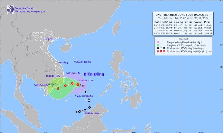 &Aacute;p thấp nhiệt đới mạnh l&ecirc;n th&agrave;nh b&atilde;o số 10, Trung Bộ v&agrave; Nam Bộ mưa lớn- Ảnh 1.