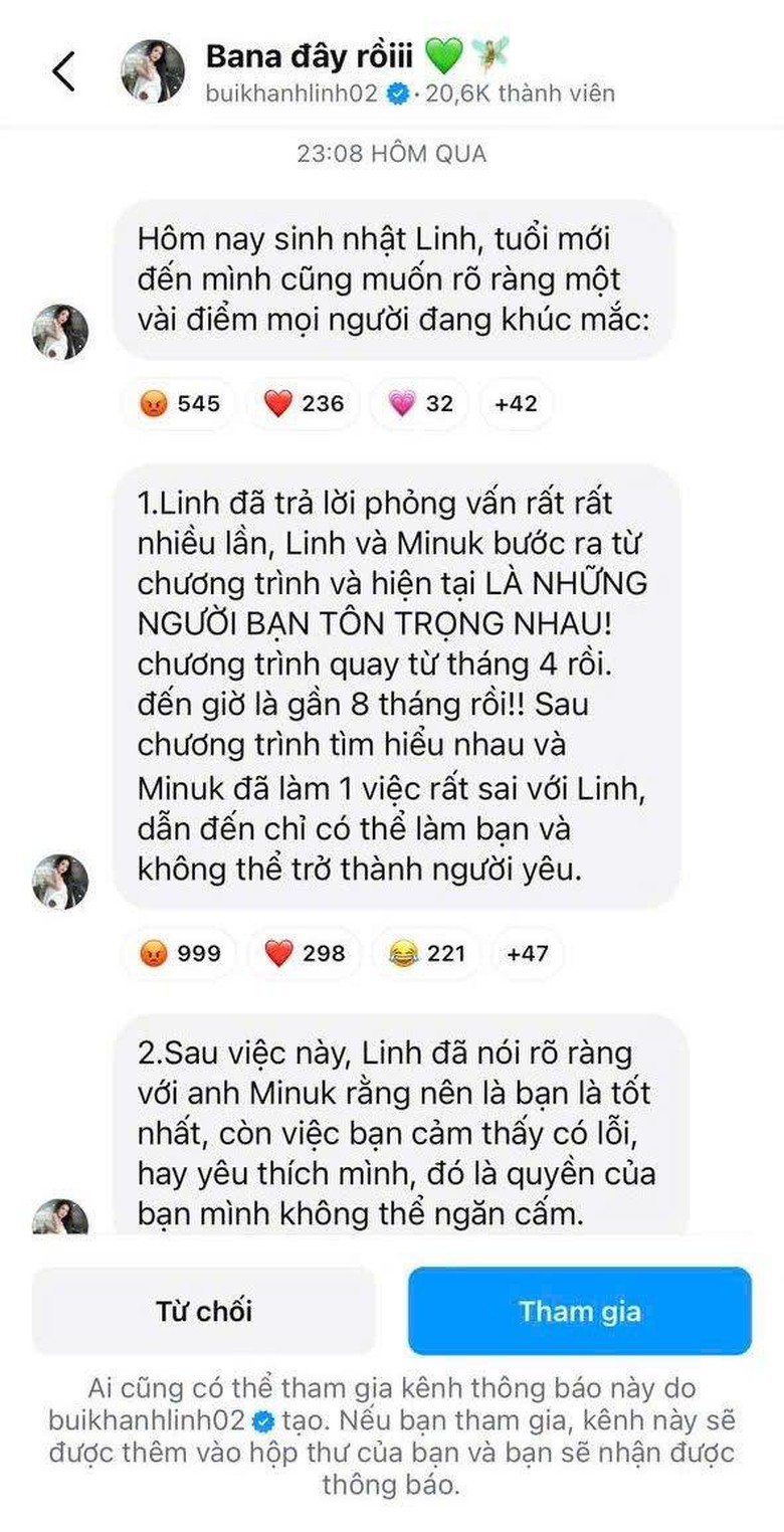Á hậu Bùi Khánh Linh lên tiếng về ồn ào tình ái với bạn trai người Hàn Minuk- Ảnh 1. Á hậu Bùi Khánh Linh lên tiếng về ồn ào tình ái với bạn trai người Hàn Minuk- Ảnh 1.