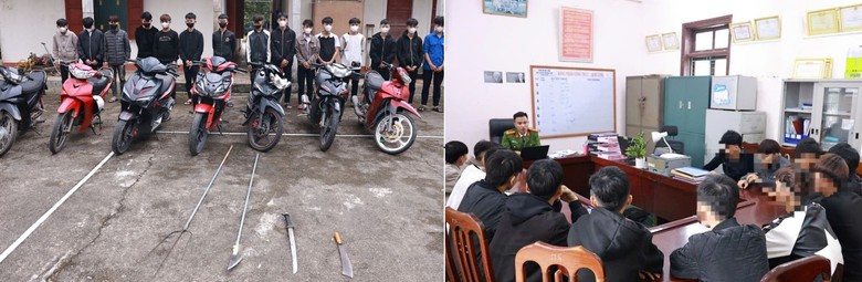 Xử l&yacute; nh&oacute;m đối tượng mang theo hung kh&iacute;, chạy xe d&agrave;n h&agrave;ng ngang tr&ecirc;n đường- Ảnh 1.