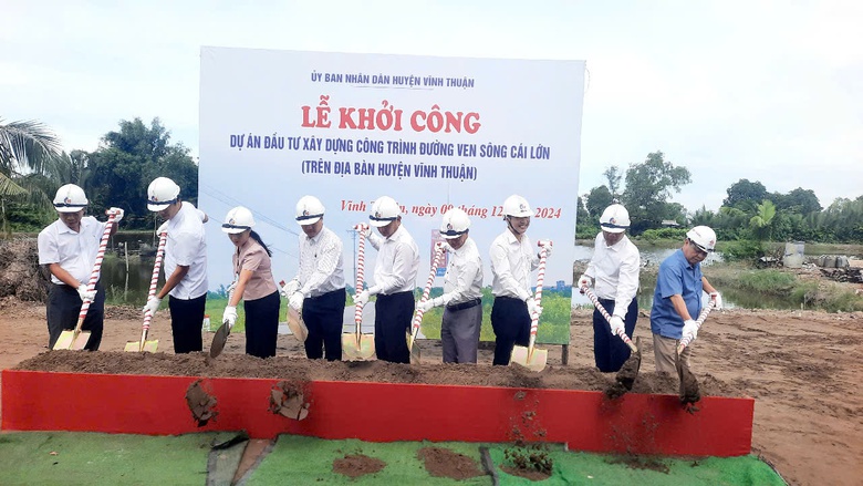 Ki&ecirc;n Giang: Khởi c&ocirc;ng tuyến đường ven s&ocirc;ng C&aacute;i Lớn hơn 535 tỷ đồng- Ảnh 2.