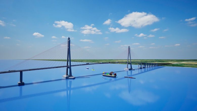 Thi c&ocirc;ng cầu Đại Ng&atilde;i 1: Sớm r&uacute;t ngắn 80km từ miền T&acirc;y về TP.HCM- Ảnh 3.