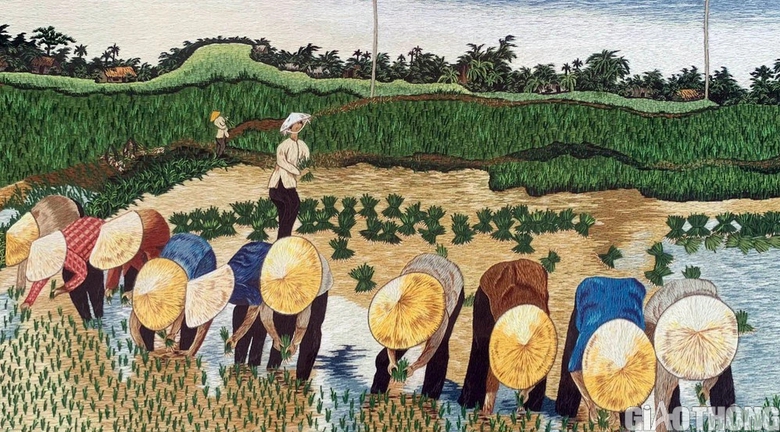 Hồn qu&ecirc; trong những bức tranh th&ecirc;u tay - Ảnh 2.