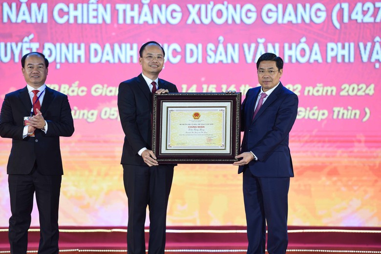 C&ocirc;ng nhận lễ hội chiến thắng Xương Giang v&agrave;o danh mục di sản văn h&oacute;a phi vật thể quốc gia- Ảnh 1.