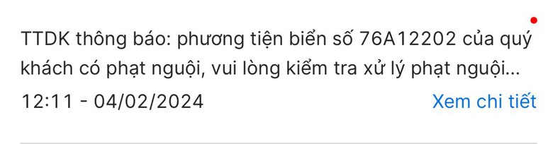 Tự động cảnh b&aacute;o phạt nguội tr&ecirc;n ứng dụng đặt lịch đăng kiểm- Ảnh 1.