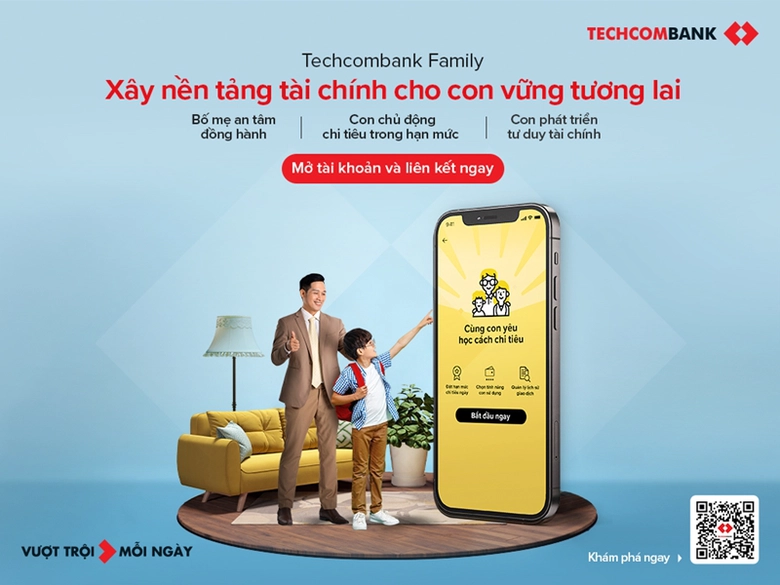 Techcombank Family - Gi&uacute;p mẹ đồng h&agrave;nh t&agrave;i ch&iacute;nh c&ugrave;ng con- Ảnh 1.