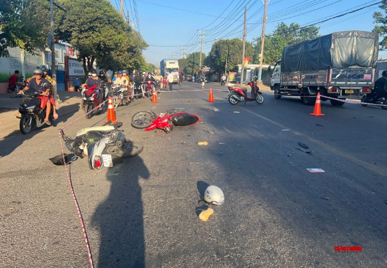 Hiện trường vụ tai nạn.