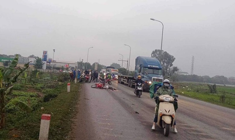 Hiện trường vụ tai nạn.